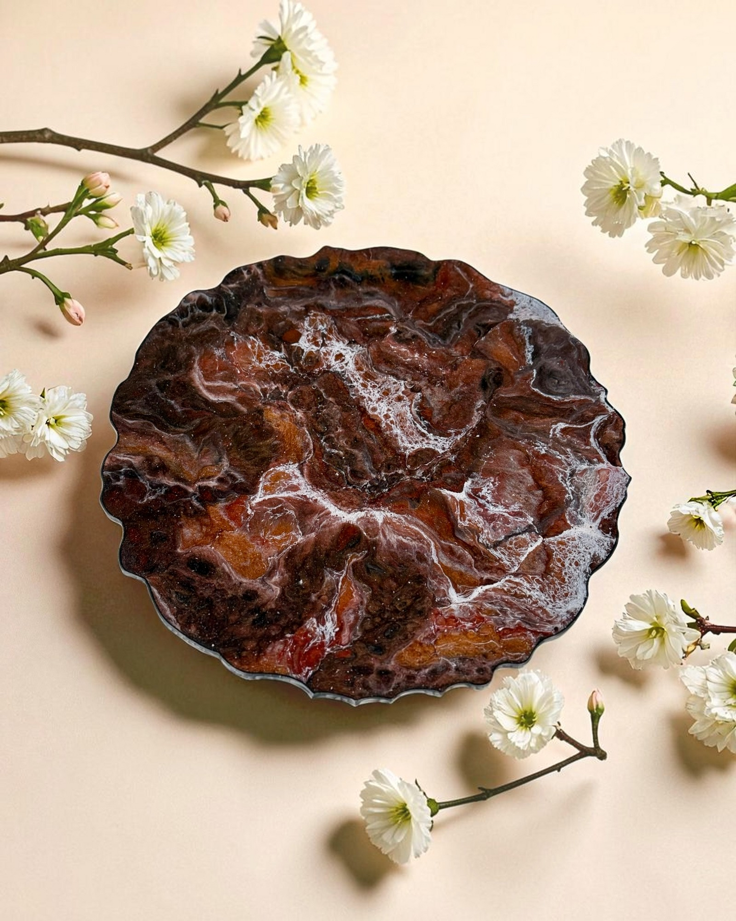 Black, Bronze and Copper Placemats geode design epoxy resin