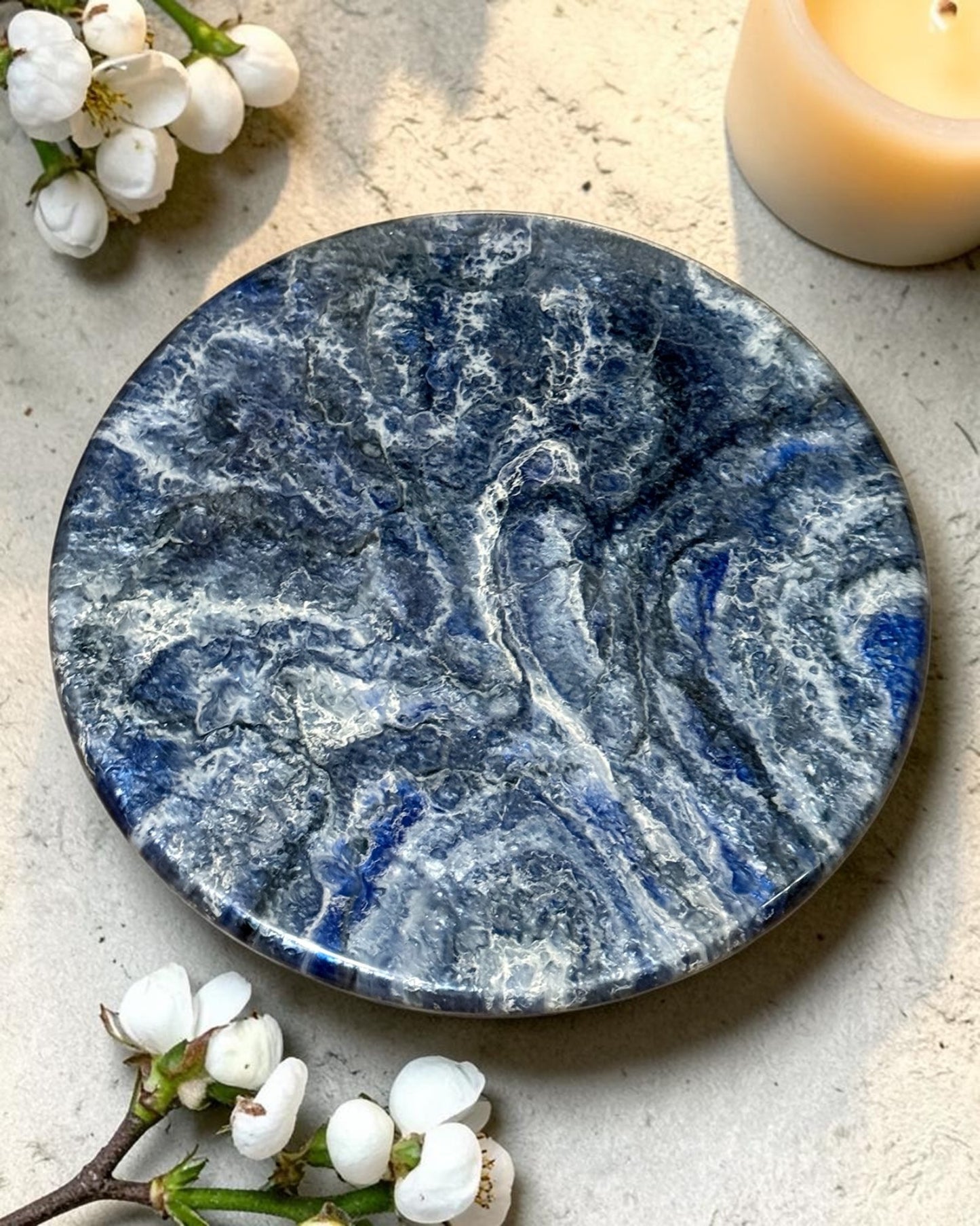 Blue Lazy Susan's geode design epoxy resin, 5 sizes
