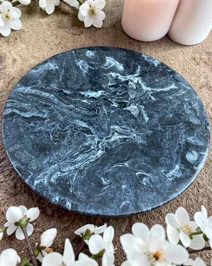 Black Lazy Susan's geode design epoxy resin, 5 sizes