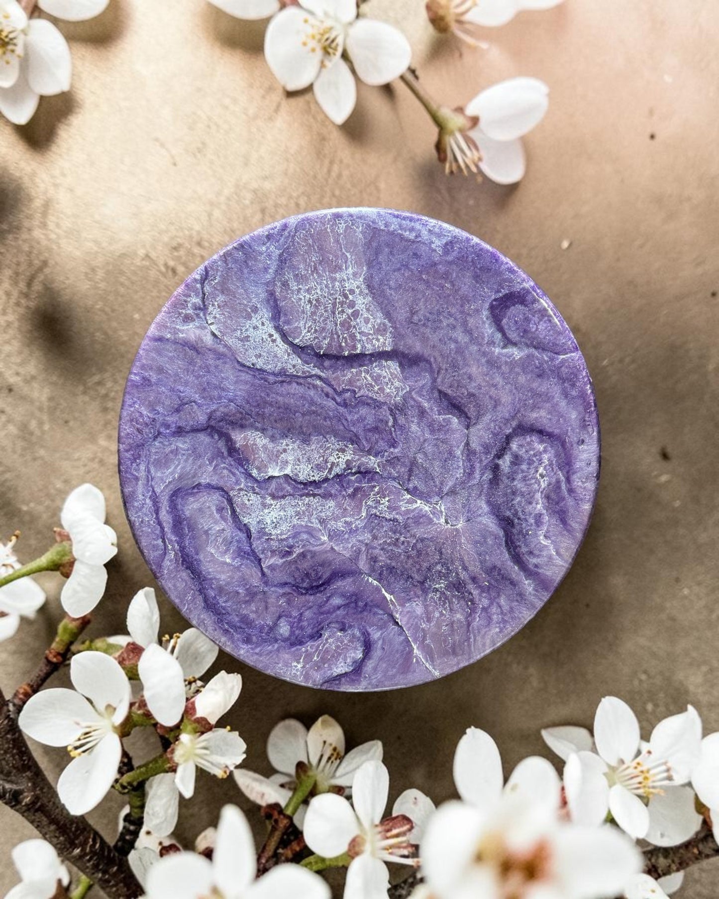 Purple Lazy Susan's geode design epoxy resin, 5 sizes