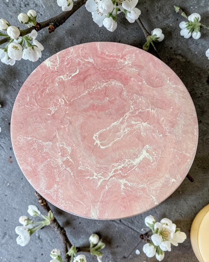 Light Pink Lazy Susan's geode design epoxy resin, 5 sizes