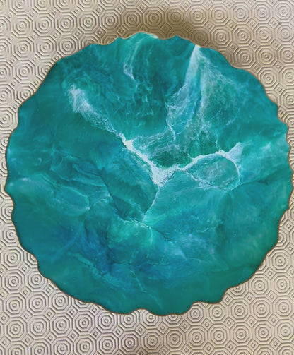 Ocean colors Placemats geode design epoxy resin
