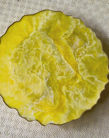 Yellow Placemats geode design epoxy resin