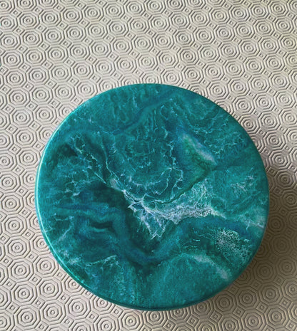 Ocean colors Lazy Susan's geode design epoxy resin, 5 sizes