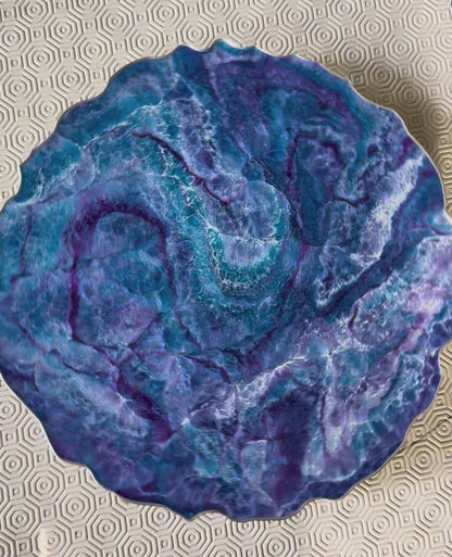 Purple and Blue Placemats geode design epoxy resin