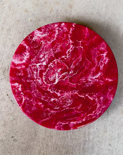 Red Lazy Susan's geode design epoxy resin, 5 sizes