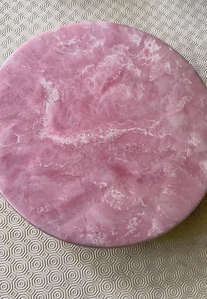 Light Pink Lazy Susan's geode design epoxy resin, 5 sizes
